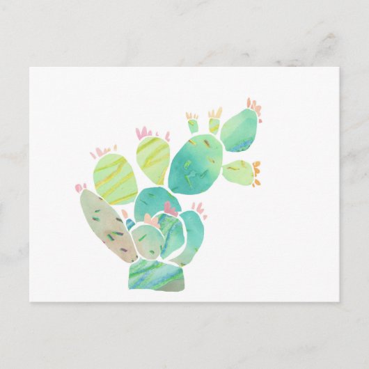 Illustratie van het collage Cactus-Briefkaart Briefkaart (Voorkant)