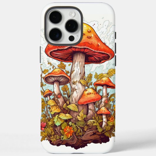 Illustratie van het creatieve paddenstoelenbos Case-Mate iPhone case (Achterkant)