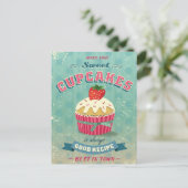 Illustratie van het  cupcakes-teken briefkaart (Staand voorkant)