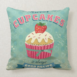 Illustratie van het cupcakes-teken kussen