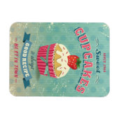 Illustratie van het cupcakes-teken magneet (Horizontaal)