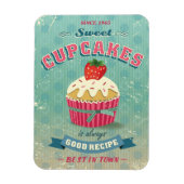 Illustratie van het  cupcakes-teken magneet (Verticaal)