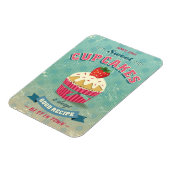 Illustratie van het cupcakes-teken magneet (Linkerzijde)