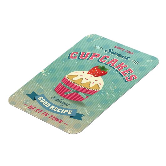 Illustratie van het  cupcakes-teken magneet (Linkerzijde)