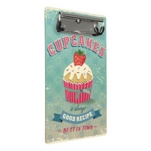 Illustratie van het  cupcakes-teken mini klembord (Schuin)