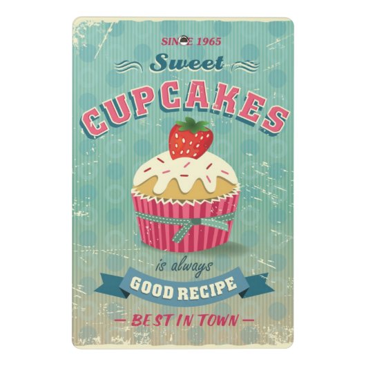 Illustratie van het  cupcakes-teken mini klembord (Achterkant)