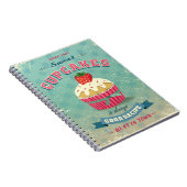 Illustratie van het cupcakes-teken notitieboek (Rechterzijde)