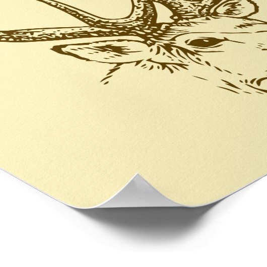 Illustratie van het dekhoofd Afbeelding Poster (Hoek)