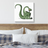 Illustratie van het denken van een Cartoon brontos Canvas Afdruk (Insitu (Slaapkamer))