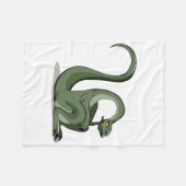 Illustratie van het denken van een Cartoon brontos Fleece Deken (Voorkant (Horizontaal))