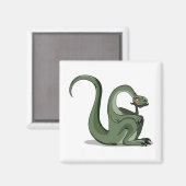 Illustratie van het denken van een Cartoon brontos Magneet (Voorkant / Achterkant)