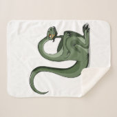 Illustratie van het denken van een Cartoon brontos Sherpa Deken (Voorkant (horizontaal))