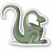Illustratie van het denken van een Cartoon brontos Sticker (Voorkant)