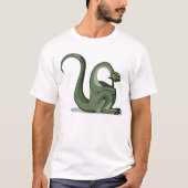 Illustratie van het denken van een Cartoon brontos T-shirt (Voorkant)