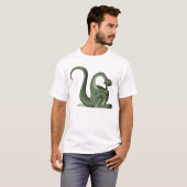 Illustratie van het denken van een Cartoon brontos T-shirt (Voorkant volledig)