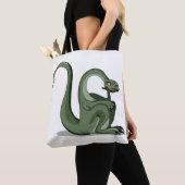 Illustratie van het denken van een Cartoon brontos Tote Bag (Dichtbij)