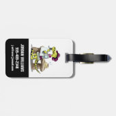 Illustratie van het denken van een Cartoon raptor. Bagagelabel (Achterkant horizontaal)