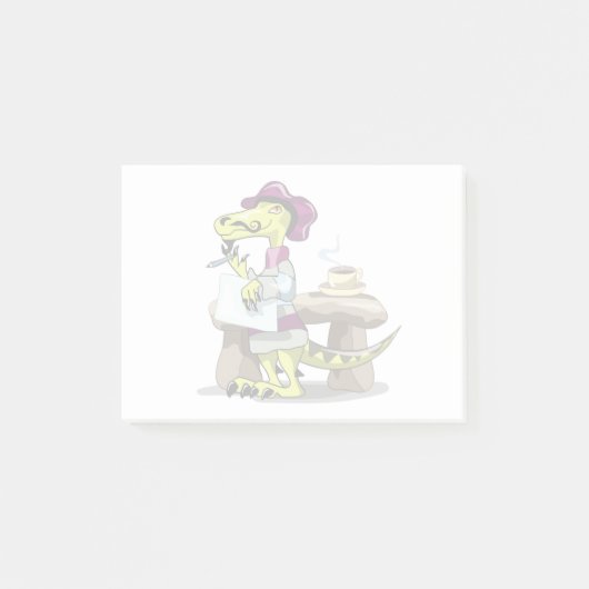 Illustratie van het denken van een Cartoon raptor. Post-it® Notes (Voorkant)