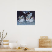 Illustratie van het eiland Fairy, Retro Poster (Keuken)