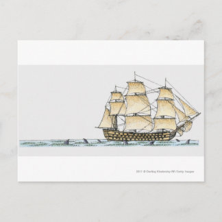 Illustratie van het einde van de 18e eeuw oorlogss briefkaart