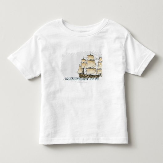Illustratie van het einde van de 18e eeuw oorlogss kinder shirts (Voorkant)