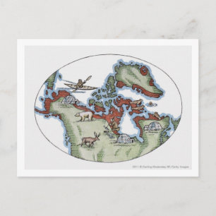 Illustratie van het Eskigebied Briefkaart