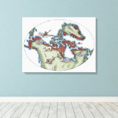 Illustratie van het Eskigebied Canvas Afdruk (Insitu (Houten vloer))