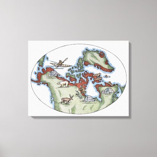 Illustratie van het Eskigebied Canvas Afdruk (Voorkant)