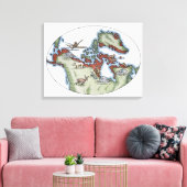 Illustratie van het Eskigebied Canvas Afdruk (Insitu (Woonkamer))