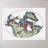 Illustratie van het Eskigebied Poster (Voorkant)