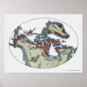 Illustratie van het Eskigebied Poster