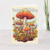 Illustratie van het fantasierijke paddenstoelenbos kaart (Voorkant)