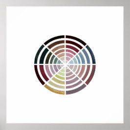  illustratie van het Flesh Tone-kleurenwiel Poster