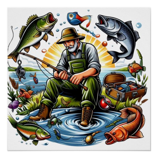 illustratie van het Gevist leven Perfect Poster (Voorkant)