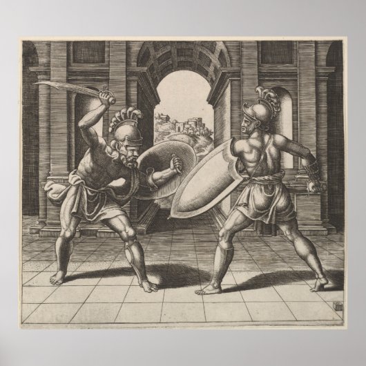 Illustratie van het Gladiator-zwaard (1560) Poster (Voorkant)