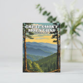 Illustratie van het Great Smoky Mountains National Briefkaart (Staand voorkant)