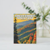 Illustratie van het Great Smoky Mountains National Briefkaart (Staand voorkant)