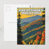 Illustratie van het Great Smoky Mountains National Briefkaart (Voorkant / Achterkant)