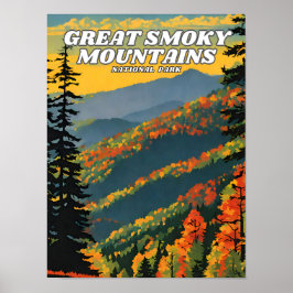 Illustratie van het Great Smoky Mountains National Poster