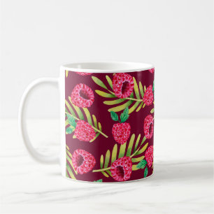 Illustratie van het handgetrokken patroon van de w koffiemok