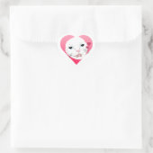 Illustratie van het hart van de valentijnse centra sticker (Tas)