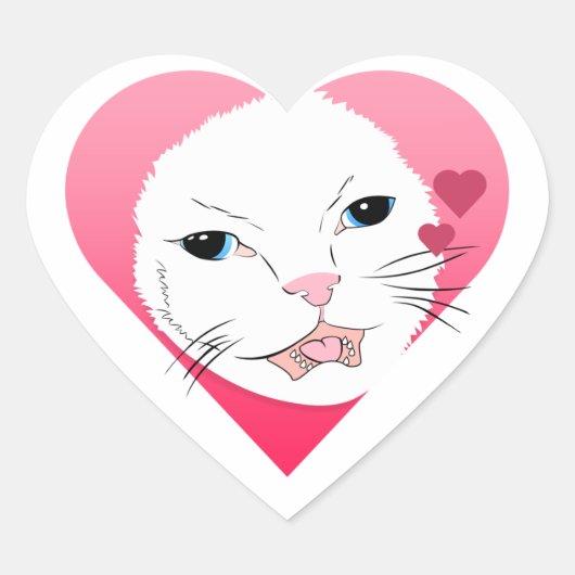 Illustratie van het hart van de valentijnse centra sticker (Voorkant)