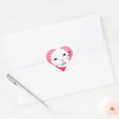 Illustratie van het hart van de valentijnse centra sticker (Envelop)