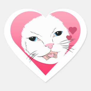 Illustratie van het hart van de valentijnse centra sticker