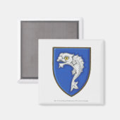 Illustratie van het heraldische vissymbool op het  magneet (Voorkant / Achterkant)