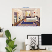  illustratie van het interieur ontwerp poster (Thuiskantoor)