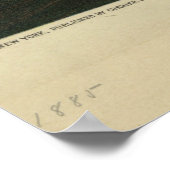 Illustratie van het  jacht Boston Puritan (1885) Poster (Hoek)