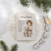 Illustratie van het kindje Jezus en het lam Feestdagenkaart