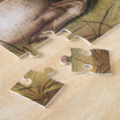 Illustratie van het konijn van textielhaas (Lepus Legpuzzel (Zijkant)