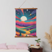 Illustratie van het landschap in de nacht hangend wandkleed (Slaapkamer)